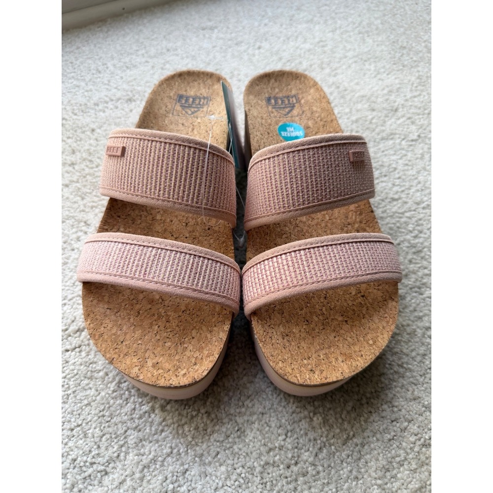 Reef Cushion Vista Higher 8.5 Cameo Rose Platform Slide Sandals
